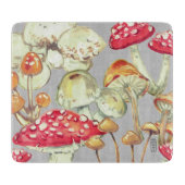 Planche À Découper Automne Rustique Champignon Automne Bois Nature Gr (Devant)