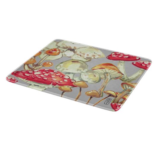 Planche À Découper Automne Rustique Champignon Automne Bois Nature Gr (Coin)