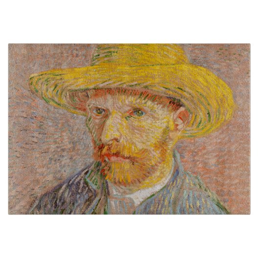 Planche À Découper Autoportrait de Vincent Van Gogh avec chapeau de p (Devant)