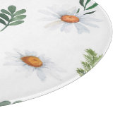 Planche à découper aux marguerites blanches, plate (Coin)