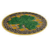 Planche à découper aux motifs de trèfle doré sur d (Coin)