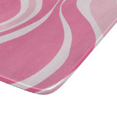Planche à découper aux vagues roses (Coin)