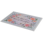 Planche à découper avec citation florale élégante (Coin)