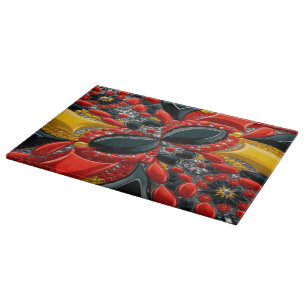 Planche à découper avec design aux couleurs de l'A