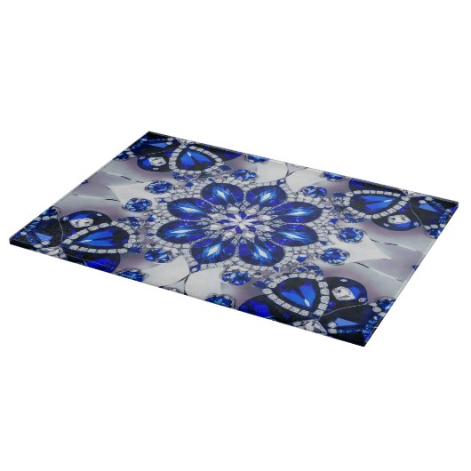 Planche à découper avec design de couleurs Bleu Bl (Coin)