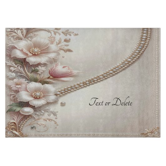 Planche à découper avec embellissements floraux et (Devant)