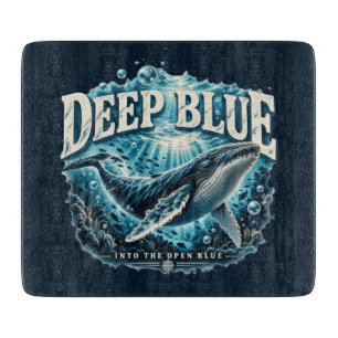 Planche À Découper Aventure de baleine bleu profond océan