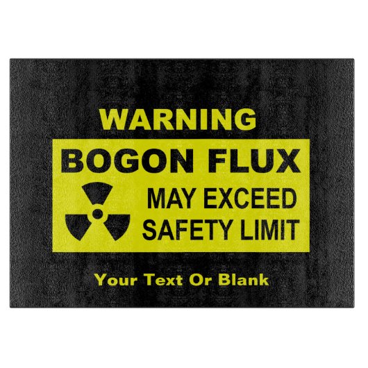 Planche À Découper Avertissement : Flux de Bogon (Devant)