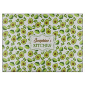 Planche À Découper Avocado personnalisé, Verre de cuisine (Devant)