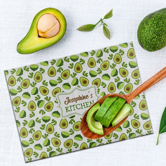 Planche À Découper Avocado personnalisé, Verre de cuisine