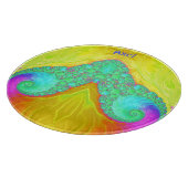 Planche À Découper AXEL~ 3D Jaune vert rose rose rose design original (Coin)