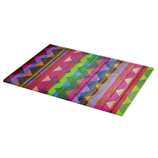 Planche À Découper Aztec Chevron Wood Abstrait (Coin)