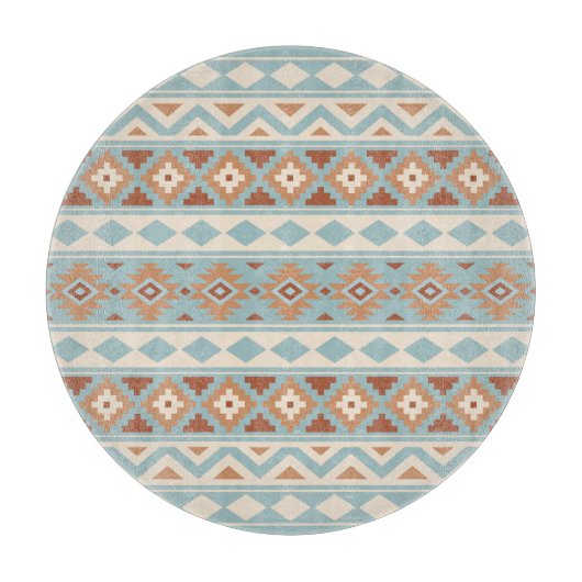 Planche À Découper Aztec Essence Ptn IIIb Blue Cream Terracottas (Devant)
