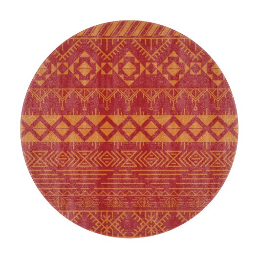 Planche À Découper Aztec Retro : Design Motif Vintage. (Devant)