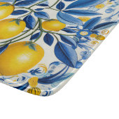 Planche À Découper 💛 Azulejos bleu et jaune 💙 citrons (Coin)