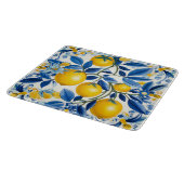Planche À Découper 💛 Azulejos bleu et jaune 💙 citrons (Coin)