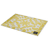 Planche À Découper Azulejos Jaune Monogramme méditerranéen portugais (Coin)