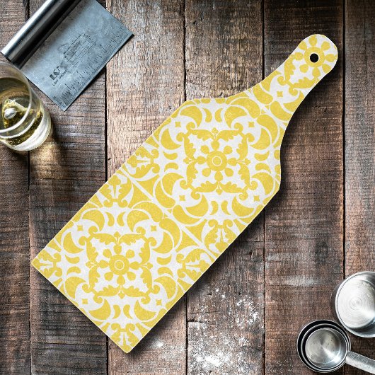 Planche À Découper Azulejos jaune portugais espagnol méditerranéen