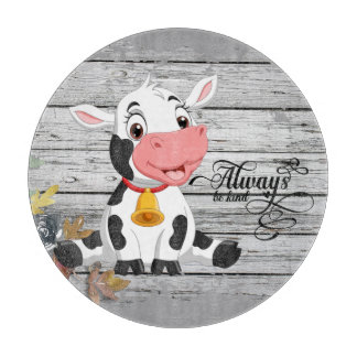 Planche À Découper Baby Cow Rustic Grey Wooden Cutboard