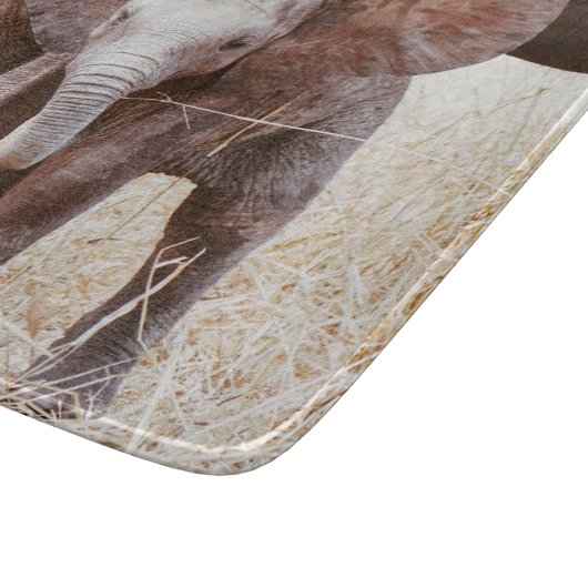 Planche À Découper Baby Elephant mignon Eléphant africain avec maman (Coin)