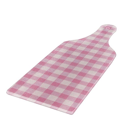 Planche À Découper Baby Pink Gingham Pattern (Coin)