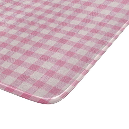 Planche À Découper Baby Pink Gingham Pattern (Coin)