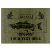 Planche À Découper Badge de pêcheur de combat de l'Alaska (Devant)