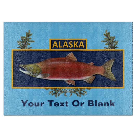 Planche À Découper Badge du pêcheur de combat de l'Alaska (Devant)