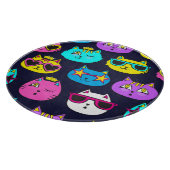 Planche À Découper Badges de chat, textile pop art (Coin)