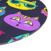 Planche À Découper Badges de chat, textile pop art (Coin)