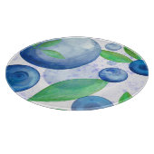 Planche À Découper Baies de fruits à l'aquarelle de bleuets (Coin)