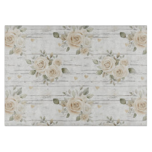 Planche À Découper Baigne romantique de mariage bohème floral blanc c