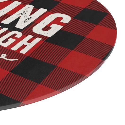 Planche À Découper Baking Through the Snow Buffalo Plaid Christmas (Coin)