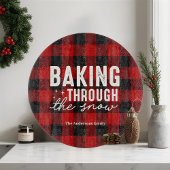 Planche À Découper Baking Through the Snow Buffalo Plaid Christmas