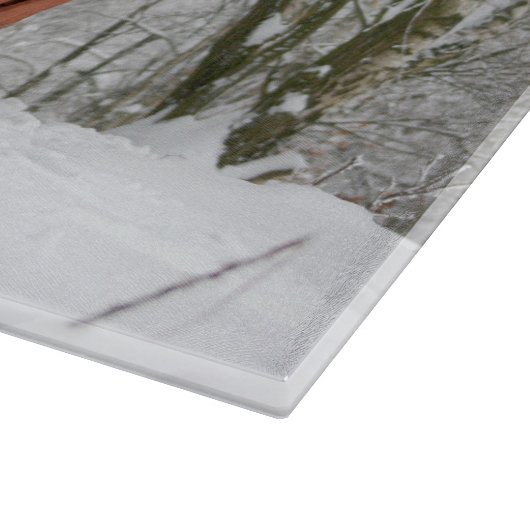 Planche À Découper Balade en traîneau dans la forêt de neige (Coin)