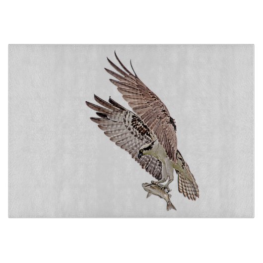 Planche À Découper Balbuzard pêcheur avec poisson (Devant)