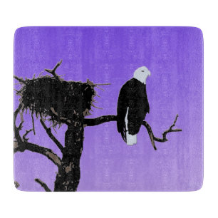 Planche À Découper Bald Eagle at Sunset - Art original de la faune