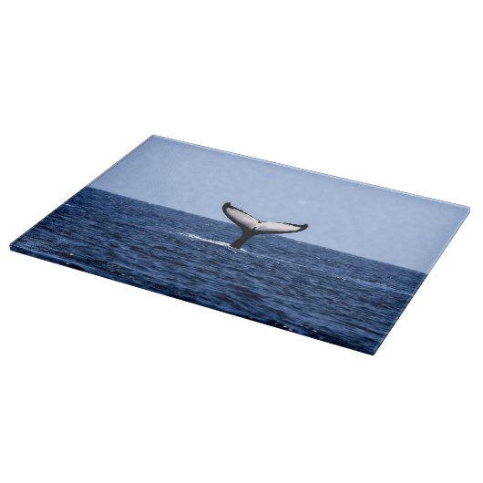 Planche À Découper Baleine à bosse dans l'océan (Coin)