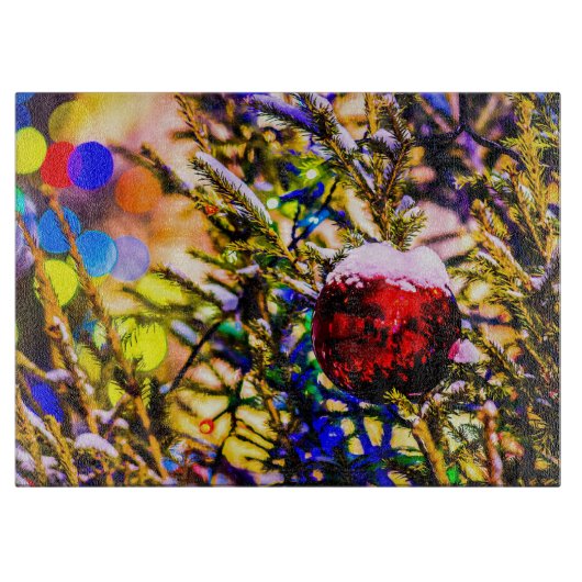 Planche À Découper Ball rouge Noël (Devant)