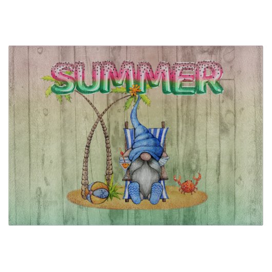 Planche À Découper Balloons À Huile De Pastèque Et Gnome De Plage Ave (Devant)