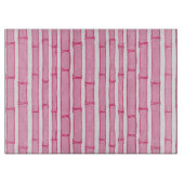 Planche À Découper Bambooey Rayure de Bambou en Rose (Devant)