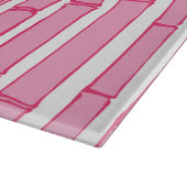 Planche À Découper Bambooey Rayure de Bambou en Rose (Coin)