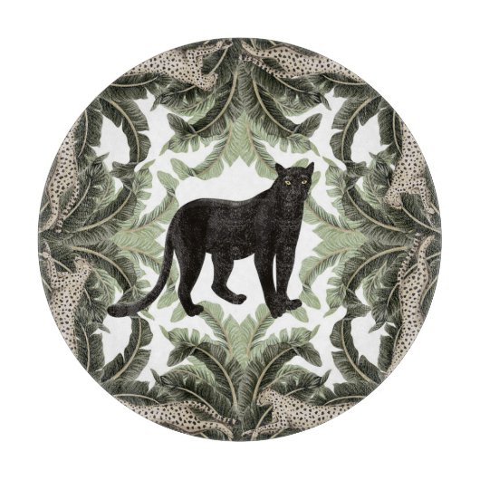 Planche À Découper Banana Tree Cheetah Motif tropical (Devant)