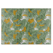 Planche À Découper Banane tropicale moderne Motif vert (Devant)