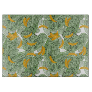 Planche À Découper Banane tropicale moderne Motif vert