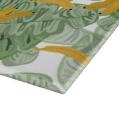 Planche À Découper Banane tropicale moderne Motif vert (Coin)