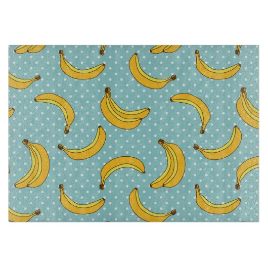 Planche À Découper Bananes et points de Polk (Devant)