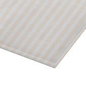 Planche À Découper Bande de bonbons beige et blanche (Coin)