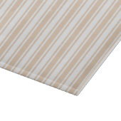 Planche À Découper Bande de bonbons beige et blanche (Coin)