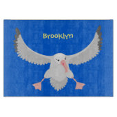 Planche À Découper Bande dessinée de l'oiseau mûre albatros (Devant)